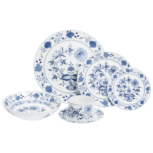 MEISSEN Geschirr-Set 6-tlg., Form No. 41, Zwiebelmuster